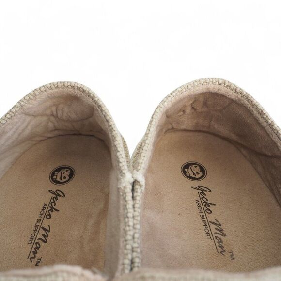 Gecko Man Canvas Slip-on Orthopedic Shoes "Cream" Women's 11 - Picture 11 of 11